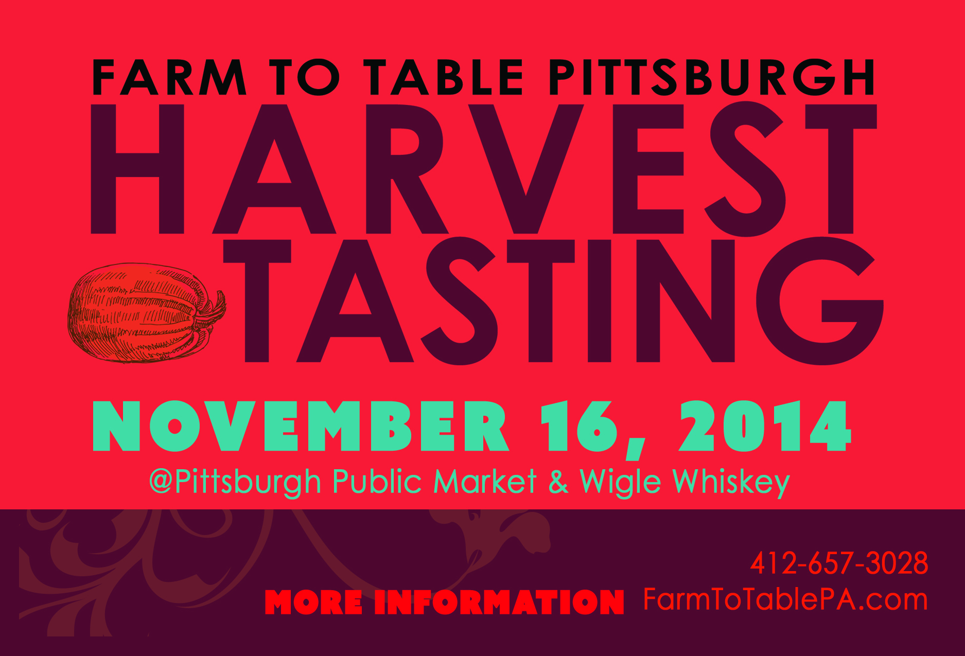 Event Graphic Design: Farm to Table Pittsburgh Harvest Tasting